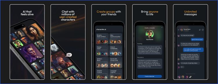 character ai, ai mobile app