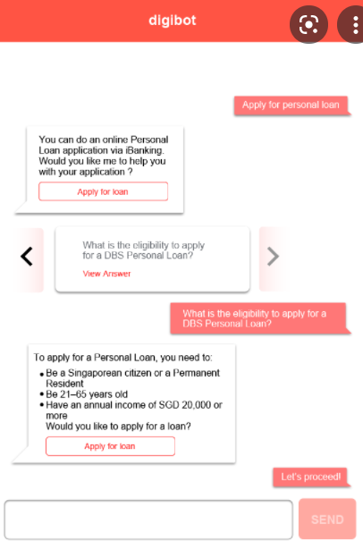 DBS chatbot