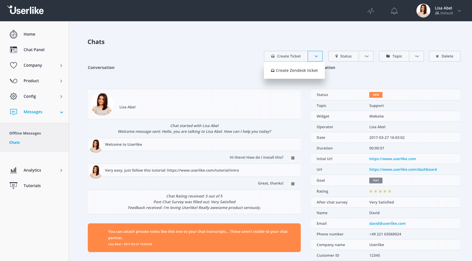 Userlike - live chat tools