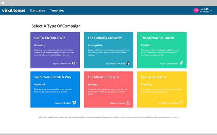 Viral loops - lead generating tools