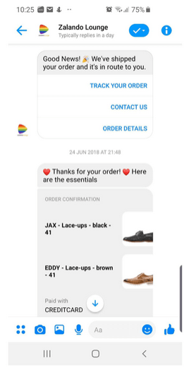 Zalando - Chatbot use cases